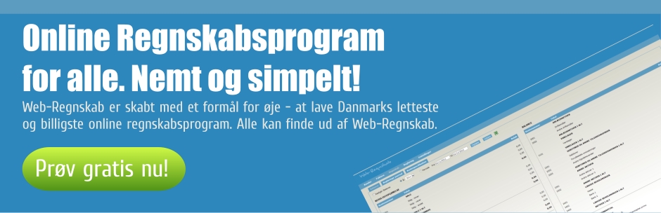Online Regnskabsprogram - Pr&oslash;v gratis nu